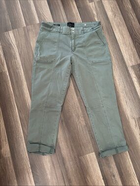 White House black market straight cropped utility pants